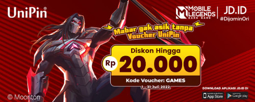 Mabar Gak Asik Tanpa Voucher UniPin – Promo Diskon hingga Rp 20.000  di JDID